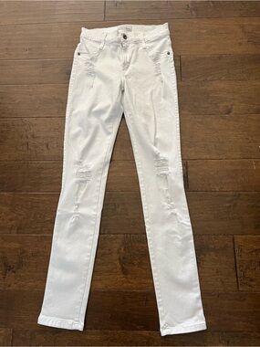 James Jeans White Distressed Skinny Jeans